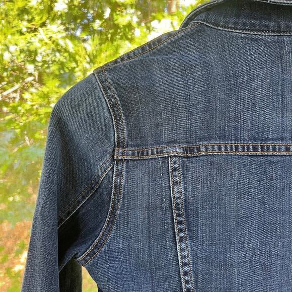 Hudson Women's Signature Jean Jacket Blue Denim Cropped Size S - Picture 4 of 9